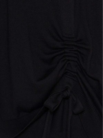 Экстрамягкий джемпер с декоративной сборкой LDK 067 || Джемпер жін. CE LDK067 18С-219СП, р.170-88, black