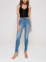 Моделирующие eco-friendly джинсы skinny push-up с высокой посадкой CON-143 || Брюки джинсові жін. CE CON-143, р.164-102, washed mid blue
