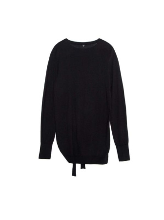 Экстрамягкий джемпер с декоративной сборкой LDK 067 || Джемпер жін. CE LDK067 18С-219СП, р.170-88, black