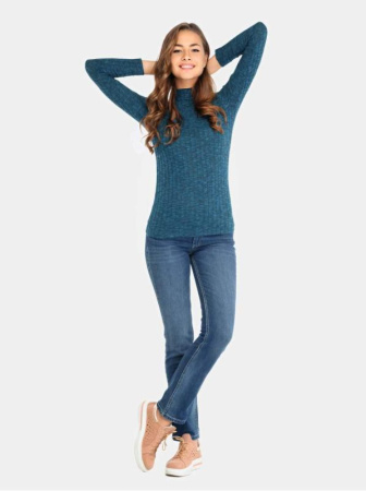 Фактурная водолазка LD 677 || ВТЖ Джемпер жін. CE LD 677, р.170,176-96, морська хвиля