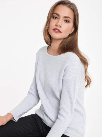 Ультракомфортный джемпер из хлопковой пряжи с модалом 032