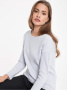 Ультракомфортный джемпер из хлопковой пряжи с модалом 032 || Джемпер жін. CE LDK032 17С-145СП, р.170,176-96, світло-сірий