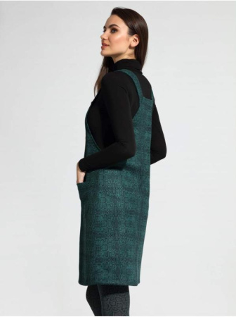 Сарафан из искусственной замши со змеиным принтом LSF 1055 || Сарафан жін. CE LSF 1055, р.164-84-90, green snake
