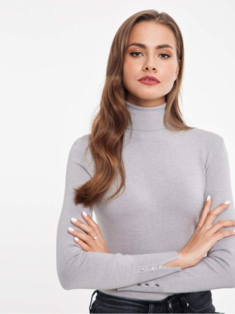 Свитер из пряжи с вискозой премиального качества 026 || Джемпер жін. CE LDK026 17С-86СП, р.158,164-92, сірий