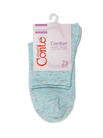 Носки жен. вискозные Conte COMFORT (меланж) 14С-115СП, р.23, 000 бледно-бирюзовый || Шкарпетки жін. віскозні COMFORT (меланж) 14С-115СП, р.25, 000 блідо-фіолетовий
