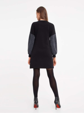 Платье А-силуэта с объемными рукавами из люрекса 851 || Плаття жін. CE LPL 851, р.170-96-102, Nero