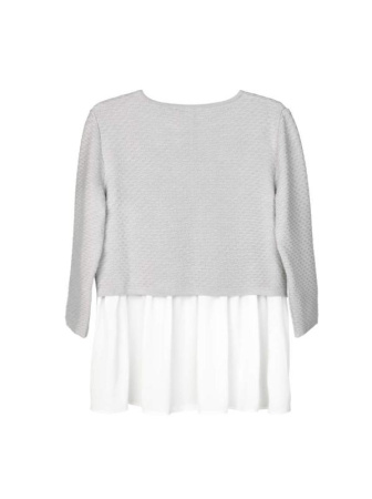 Фактурный вязаный джемпер с имитацией рубашки LDK 028 || ВТЖП Джемпер жін. CONTE ELEGANT LDK028 17С-118СП, р.158,164-88, блакитний