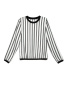 Легкая блузка в полоску LBL 899 || Блуза жін. CE LBL 899, р.170-84-90, black-white stripes