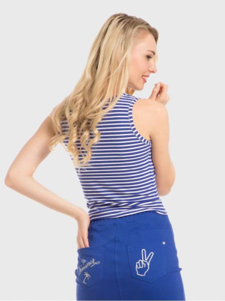 Топ из вискозы в полоску LD 731