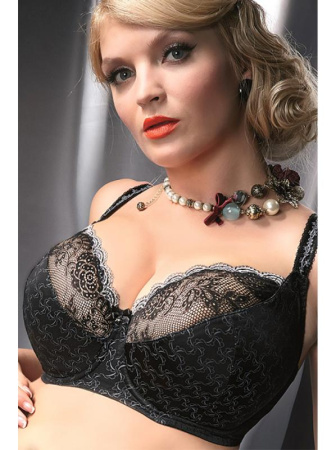 Бюстгальтер полумягкий Kris Line Sonia  Черно-серый