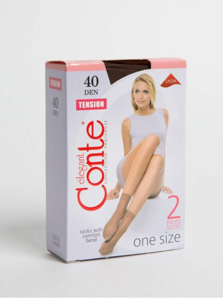 Носки с уплотненной резинкой TENSION 40 (2 пары)