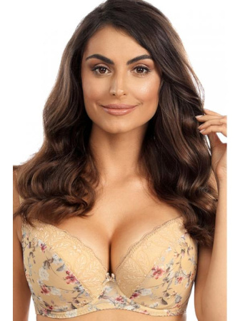 Бюстгальтер push up Ewa Bien Asija B215 Телесный с цветами