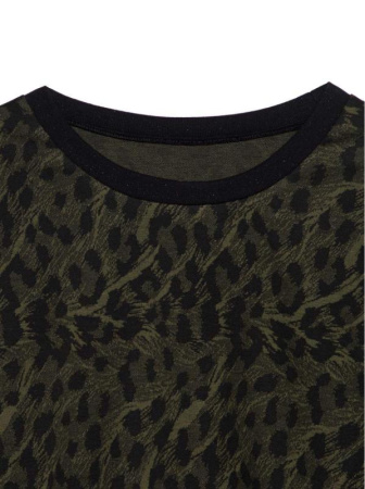 Свитшот c леопардовым рисунком LD 1054 || Джемпер жін. CE LD 1054, р.170-88, khaki leo