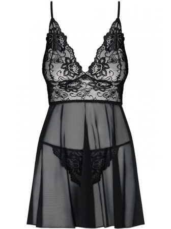 Комплект Obsessive Idillia babydoll  Черный || Комплект Obsessive Idillia babydoll  Черный