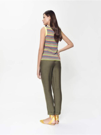 Топ в полоску с эластичными манжетами LD 921-1 || Джемпер жін. CE LD 921-1, р.170-92, yellow stripes