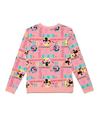 Хлопковый свитшот с ярким принтом и надписями Disney LD 951 || Джемпер жін. CE DISNEY LD 951, р.170-88, pink fun