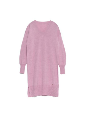 Ультракомфортное платье из итальянской пряжи с мериносовой шерстью LDK 072 || Плаття жін. CE LDK072 18С-224СП, р.170-92-98, chai latte