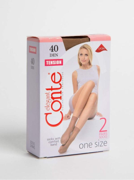 Носки с уплотненной резинкой TENSION 40 (2 пары)