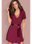 Комплект Obsessive Miamor robe  Бордо || Комплект Obsessive Miamor robe  Бордо