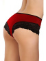 Полные трусики ORO Rosabella 2224 Красно-черный || Полные трусики ORO Rosabella 2224 Красно-черный