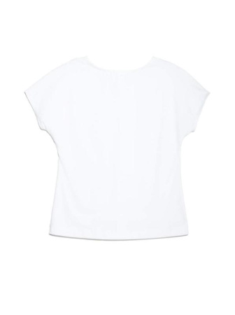 Фактурная кружевная блузка с приспущенным плечом LBL 916 || Блуза жін. CE LBL 916, р.170-88-94, off-white