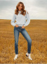 Eco-friendly джинсы Vintage Relaxed Mom с высокой посадкой CON-167 || Брюки джинсові жін. CE CON-167, р.164-106, bleach stone