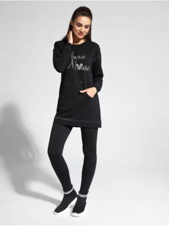 Хлопковая туника с мерцающей надписью Disney LTH 954 || Туніка жін. CE DISNEY LTH 954, р.170-88-94, risky red