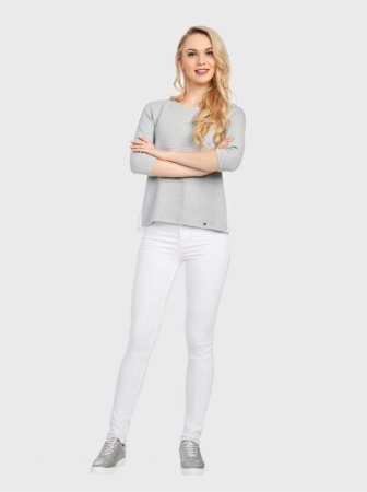 Фактурный вязаный джемпер с имитацией рубашки LDK 028