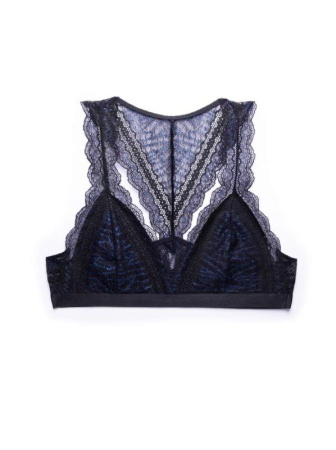 Кружевное бюстье с люрексом MONIKA LBE 819 || Бюстьє жіноче CE MONIKA LBE 819, р.170-92, nero-navy