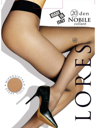 Колготки женские LORES Nobile 20, 3/4, nero(чёрный)