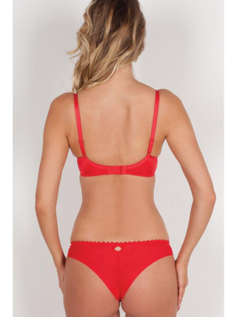 Комплект Samanta Verbena - бюстгальтер с мягкой чашкой A122 и бразилианки M300 Красный || Комплект Samanta Verbena - бюстгальтер с мягкой чашкой A122 и бразилианки M300 Красный