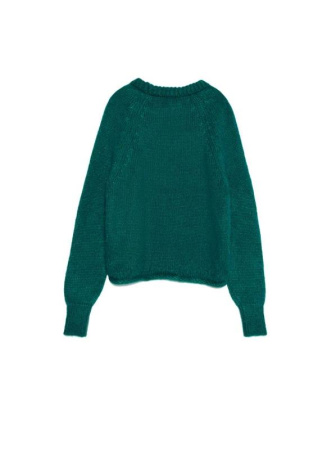 Вязаный джемпер из объемной итальянской пряжи с шерстью и мохером LDK 075 || Джемпер жін. CE LDK075 18С-265СП, р.170-88, emerald green