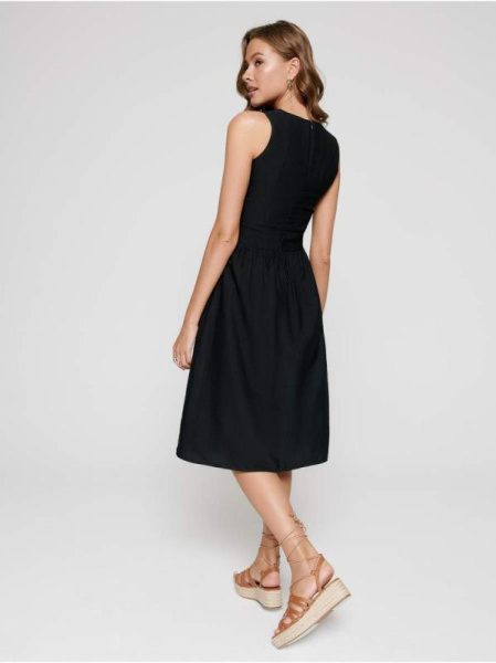 Платье А-силуэта без рукавов из вискозы премиального качества LPL 1140