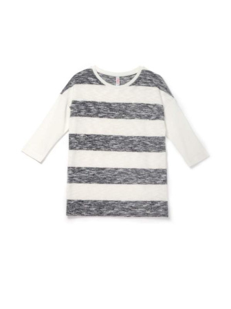 Удлиненный джемпер в широкую полоску 832 || Джемпер жін. CE LD 832, р.170-104, milky-marino