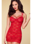 Комплект Obsessive 860-CHE-3 chemise Красный || Комплект Obsessive 860-CHE-3 chemise Красный