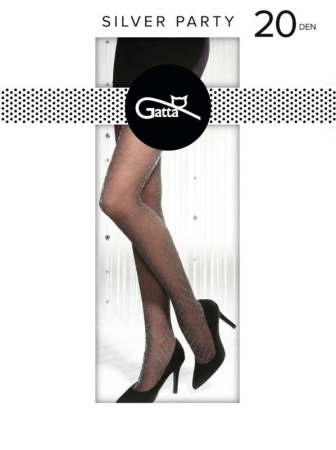 Женские колготки Gatta Silver Party 07, 4, nero/gold(чёрный/золото)