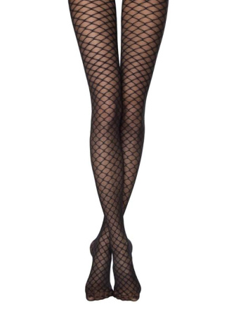 Колготки з імітацією великої сітки ROXY Lycra, р. 2, Nero