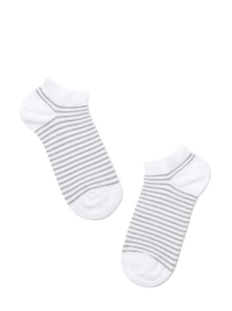 Носки жен. хлопковые Conte ACTIVE (короткие, люрекс) 17С-61СП, р.23, 121 белый || Шкарпетки жін. бавовняні ACTIVE (короткі, махр. стопа) 16С-92СП, р.25, 092 темно-сірий