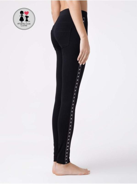 Ультрамодные джеггинсы с лампасами HOLLYWOOD, р.170-98, blaConte Kids