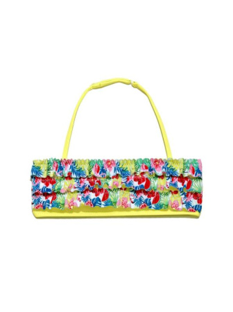 Купальник с воланами SUMMER || Костюм купальний для дівчат СE SUMMER, р.98,104-52, yellow tropic