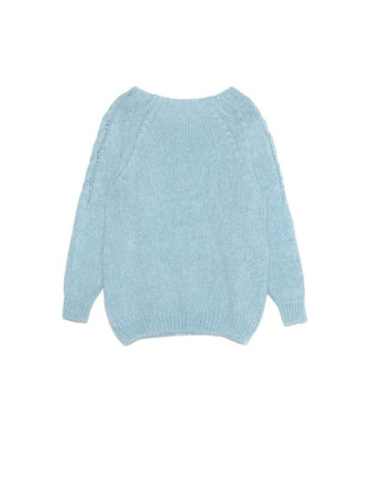 Вязаный джемпер с косами из объемной пряжи с шерстью и мохером LDK 077 || Джемпер жін. CE LDK077 19С-37СП, р.170-92, cream tan