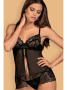 Комплект Obsessive Contica babydoll  Черный || Комплект Obsessive Contica babydoll  Черный