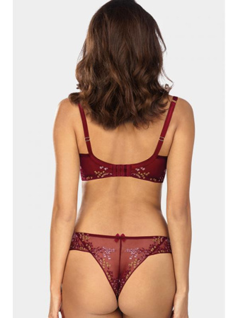 Комплект Ewa Bien Sansa - бюстгальтер с мягкой чашкой B103 и бразилианки C322 Бордо-золотой || Комплект Ewa Bien Sansa - бюстгальтер с мягкой чашкой B103 и бразилианки C322 Бордо-золотой