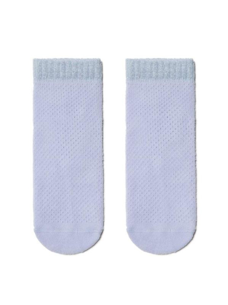 Носки жен. хлопковые Conte AJOUR (короткие, люрекс) 15С-81СП, р.23, 077 бледно-фиолетовый