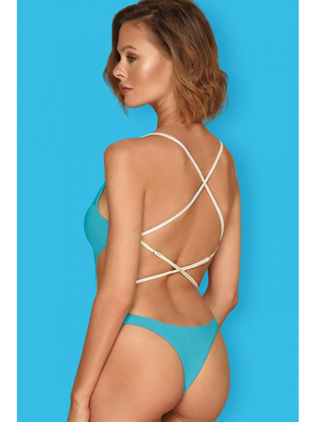 Купальник цельный Obsessive Scarleta Бирюза-экри