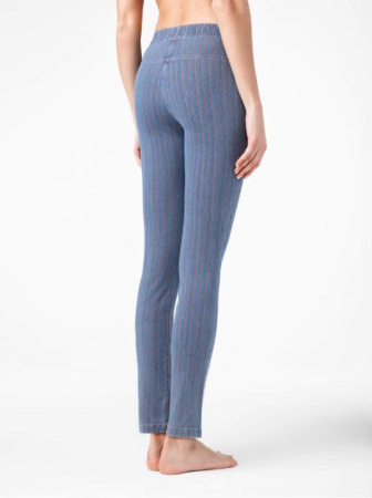 Ультрамодные леггинсы из денима в полоску OLIVIA, р.170-90, Blue || Ультрамодные леггинсы из денима в полоску OLIVIA, р.170-90, Blue