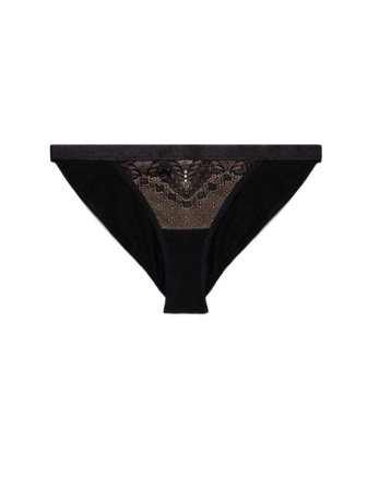 Трусы &quot;танга&quot; с кристаллами Swarovski LTA 1085 || Труси жін. CE SWAROWSKI LTA 1085, р.94, royal black