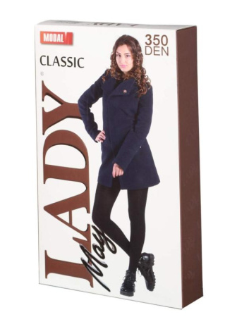 Колготки женские модал LADY MAY Classic 350 modal, 2, Серый меланж