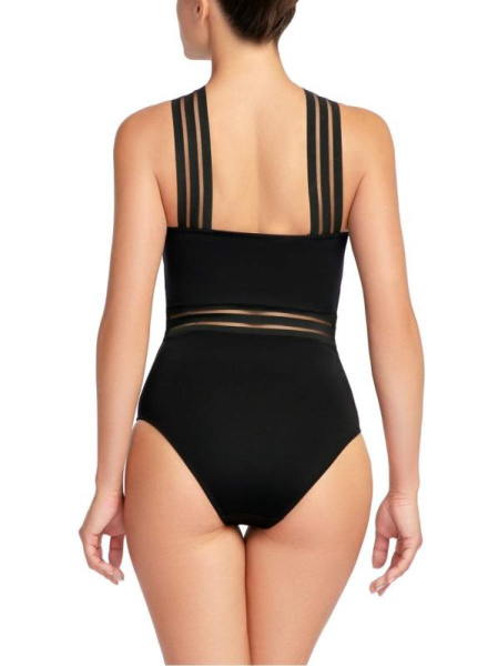 Купальник слитный с декоративной резинкой MILENA