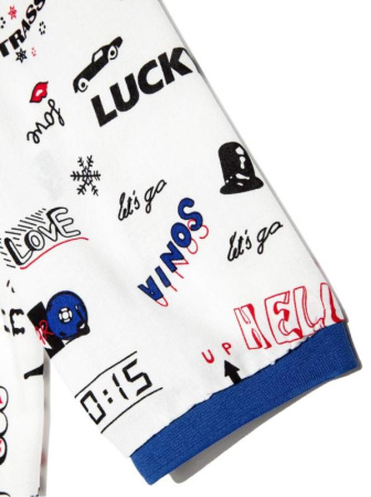 Стильная блузка с декоративной завязкой LBL 886 || Блуза жін. CE LBL 886, р.170-84-90, white-ultramarine